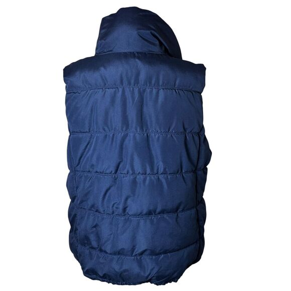 Old Navy Blue Fleece Puffer Vest XL | Cozy Quilted Winter Hiking Layer Gorpcore - Picture 3 of 8